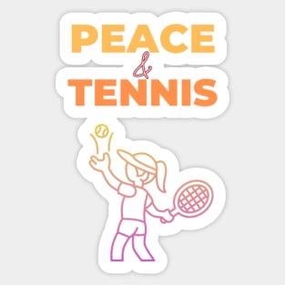 Peace & Tennis - International day of Peace Sticker